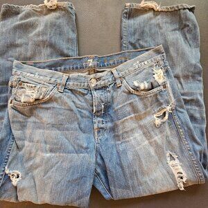 7 For All Mankind A Pocket Distressed Jeans